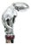 Octopus Head Walking Cane — Silver-Plated Brass, Handcrafted in Istanbul For Sale