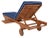 Newport Lounge Chair with Side Table - Natural/Navy with Contrast Piping For Sale - Image 11 of 12