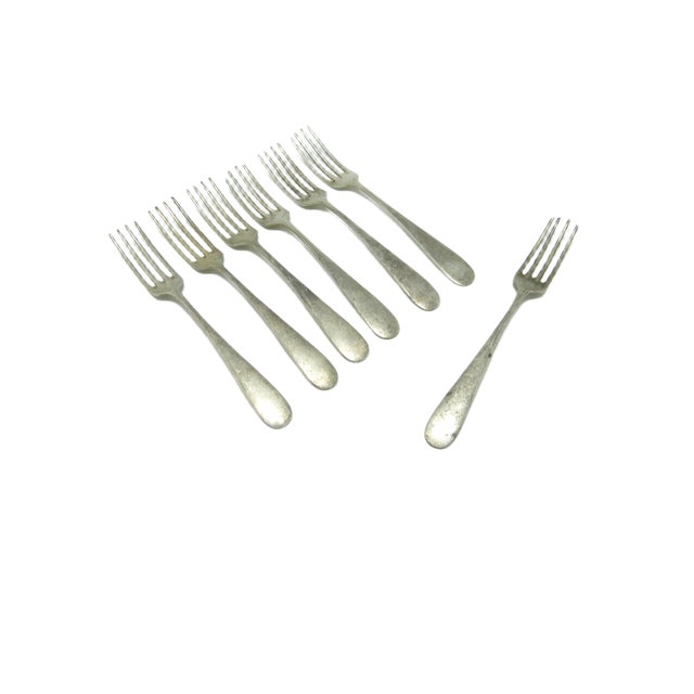 Art Deco Forks from Hefra, Poland, 1960s, Set of 7 For Sale - Image 6 of 13