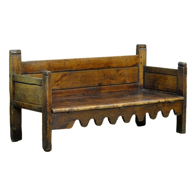 Antique Walnut Bench, Southern France / Northern Spain, 17th-18th Century For Sale