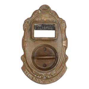 Original 1920s New Yorker Hotel Guest Room Bronze Door Privacy Latch