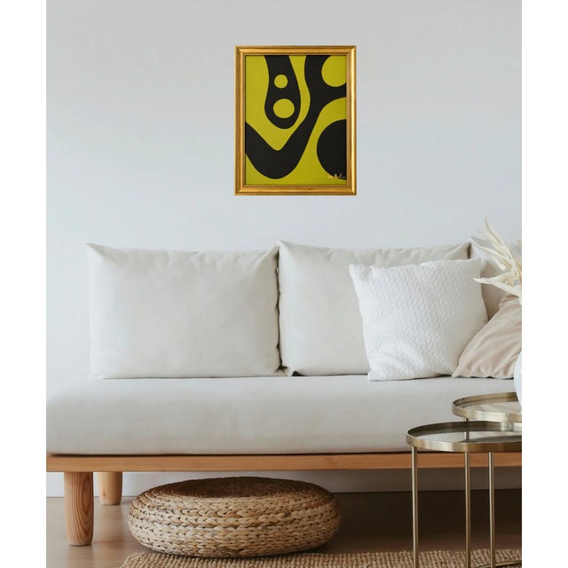 Solar Current — Mid-Century Inspired Abstract Painting by Bryan Boomershine, Framed For Sale - Image 4 of 6