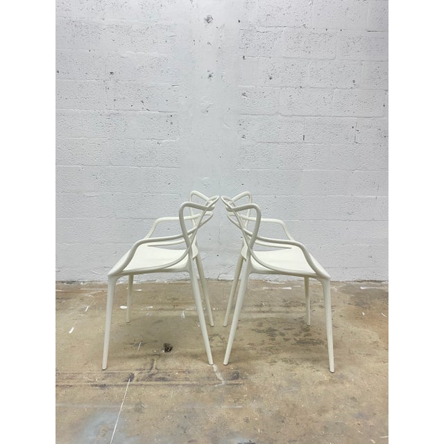 Philippe Starck & Eugeni Quitllet White Masters Chairs for Kartell - a Pair For Sale - Image 10 of 13