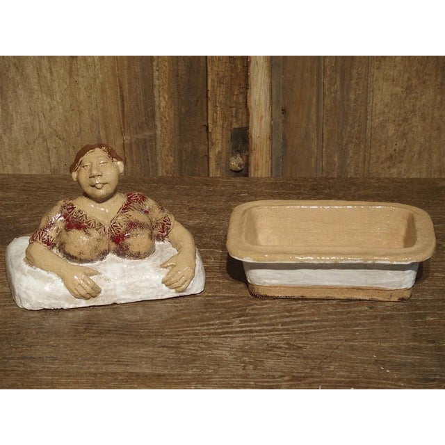 French French Painted Baking Terrine From Provence For Sale - Image 3 of 10
