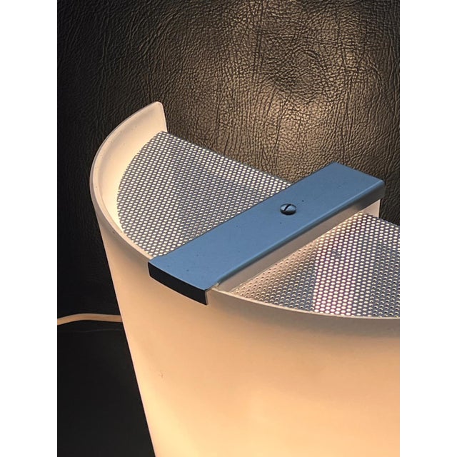 Martinelli Luce Vintage Wall Lamps in Etched Glass and Metal by Martinelli Luce, Italy, 1980s, Set of 2 For Sale - Image 4 of 9