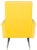 Velvet Retro Mid Accent Chair in Yellow For Sale - Image 4 of 9
