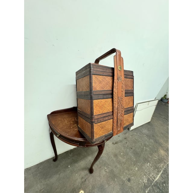 Mid 20th Century Traditional Beautiful Chinese Four Tiered Wedding Basket For Sale - Image 12 of 12