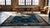 Navy Blue 1930s Blue Navy Floral Medallion Antique Chinese Peking Rug 8' 2" X 9' 8" Handknotted Wool Carpet For Sale - Image 8 of 9