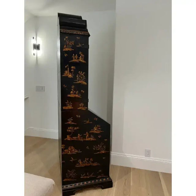 Baker Furniture McMillen Collection Venetian Chinoiserie Secretary For Sale - Image 9 of 11