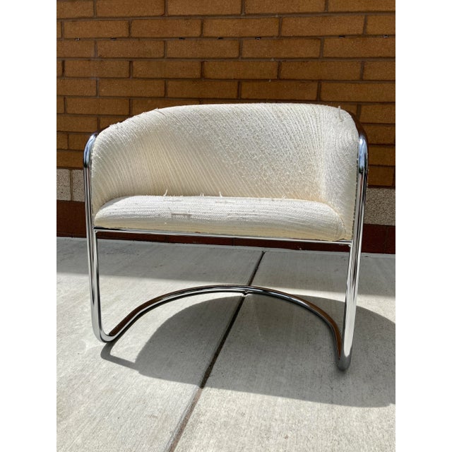 Thonet Club Tub Chrome Cantilever Lounge Chair Anton Lorenz for Thonet For Sale In Denver - Image 6 of 13