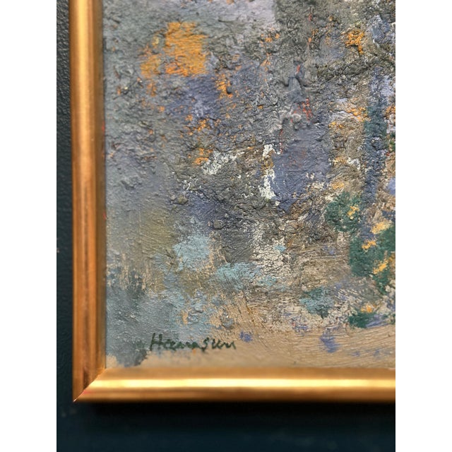 Original Norwegian Oil on Hardboard – “Nature Motif” by Tore Hamsun – Signed – Vintage & Framed – 48.5 × 40.5 cm (19.1" ×...