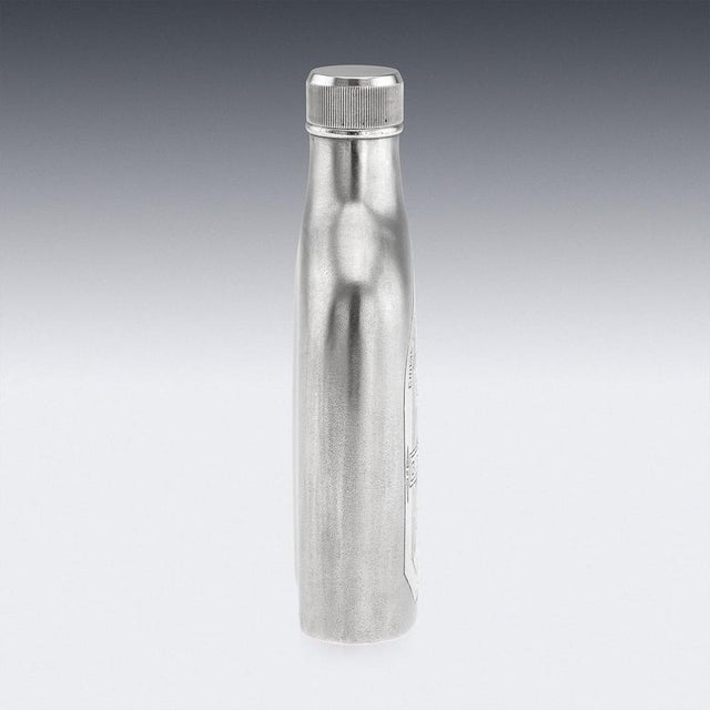 20th Century Modern Novelty Silver Whisky Bottle in the style of Chivas Regal For Sale - Image 6 of 18