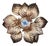 Wall Sconce with Petals in Gilded Sheet Metal, 1970 For Sale