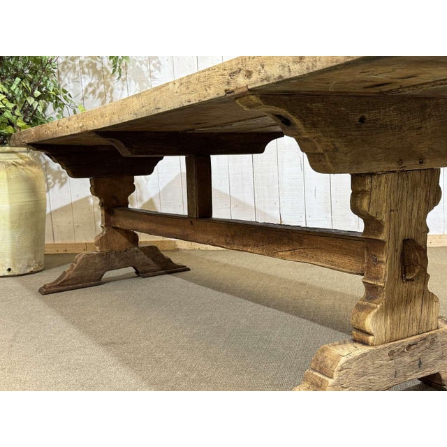 Antique Monastery Table in Raw Oak, 1800s For Sale - Image 10 of 18