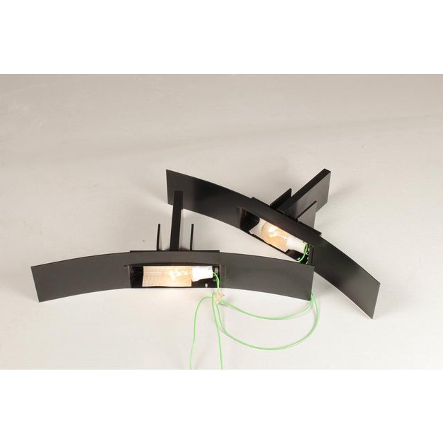 1980s Postmodern Wall Lamps by Jean Michel Wilmotte for SCE, 1980s, Set of 2 For Sale - Image 5 of 14