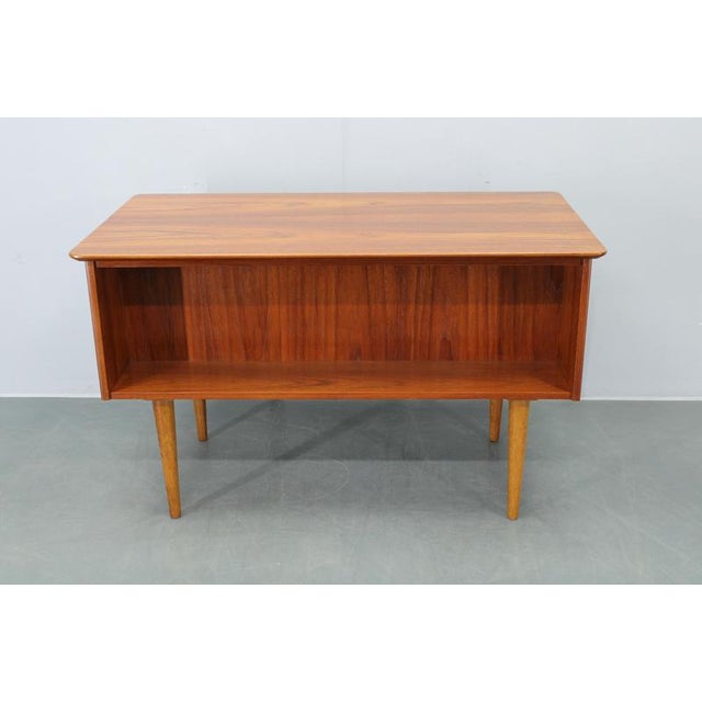 1960s Mid-Century Modern Danish Teak Writing Desk with Oak Legs, 1960s For Sale - Image 5 of 18
