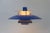 Danish vintage blue ceiling pendant ph5 by poul henningsen, 1960s. iconic danish lighting designed in 1958 by poul...