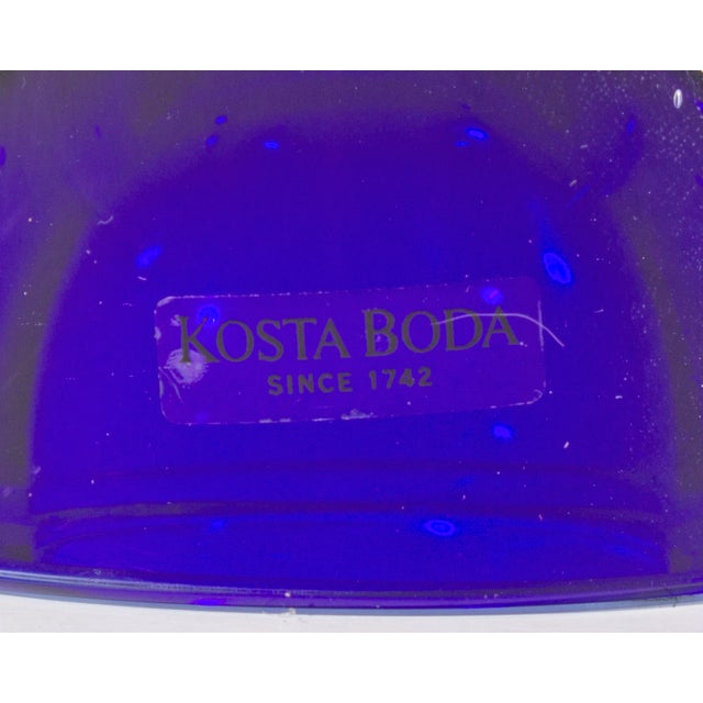 Kosta Boda “Zoom” Blue Glass Vase by Goran Warff For Sale In Indianapolis - Image 6 of 8