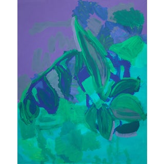 "It Has Superficially Taken Them Into the Next Room by the Hand, and Lead Them Again to the Next Room" Large Floral Acrylic Painting by Simon Findlay For Sale