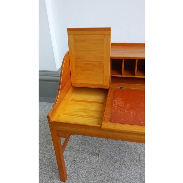 Pine Desk and Chair by Andreas Hansen for Hadsten Träindustri, 1970s, Set of 2 For Sale - Image 9 of 16