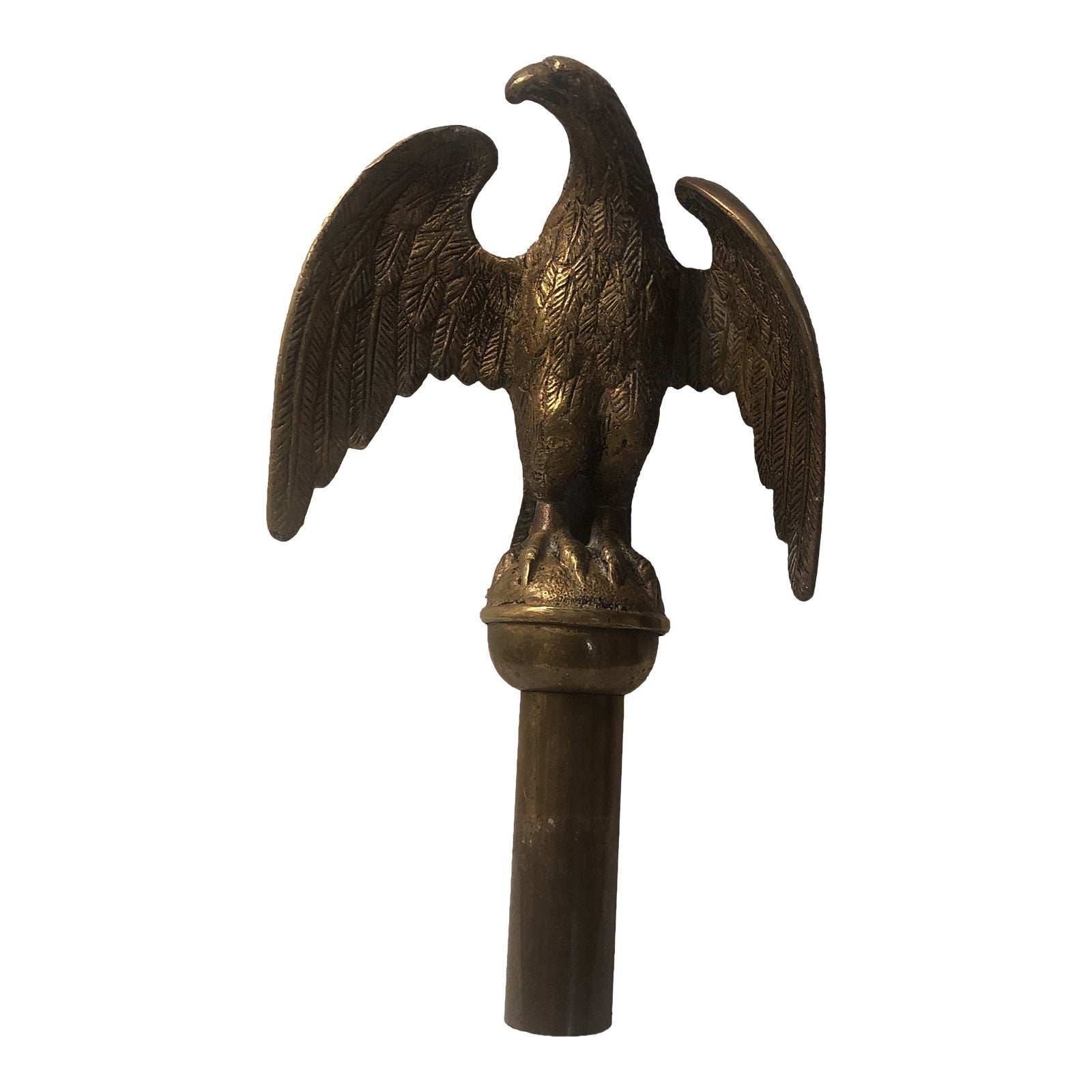 Vintage Brass Eagle Flag Pole Topper | Chairish