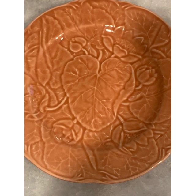 Bordallo Pinheiro Bordallo Pinheiro Pink Plates, a Set of 2 For Sale - Image 4 of 8