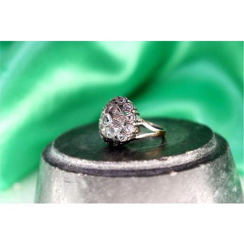 Gold and Silver Shower Ring with Zirconias For Sale - Image 5 of 7