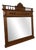 French Style Oak Carved Wall Mirror For Sale
