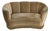 Danish Banana 2-Seater Sofa in Green Velour and Oak, 1960s For Sale