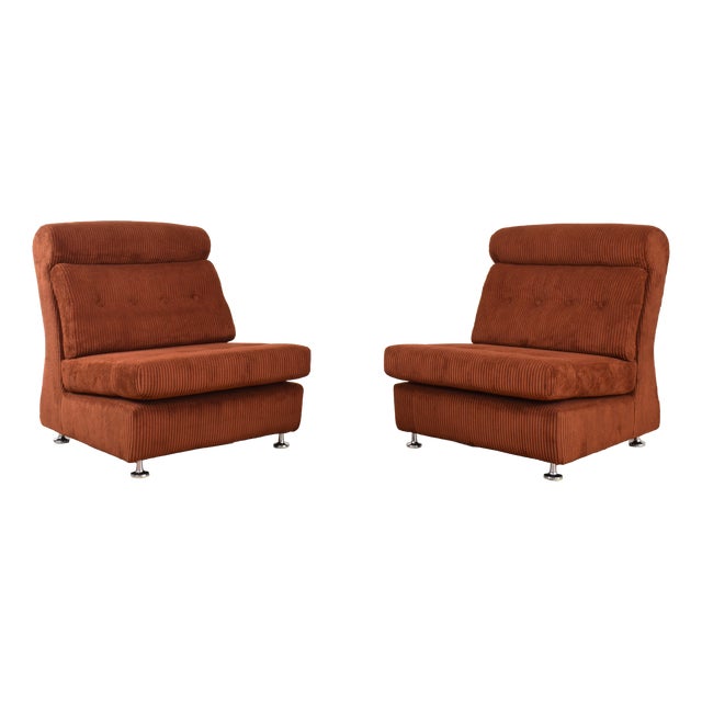 Vintage Italian Lounge Chairs, 1970s, Set of 2 For Sale