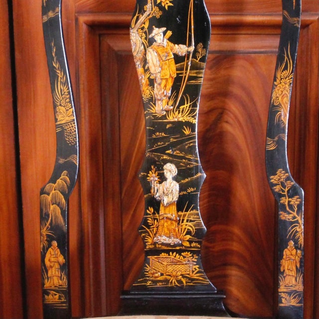 Pair of George I Style Black and Gilt Japanned Side Chairs For Sale - Image 12 of 18