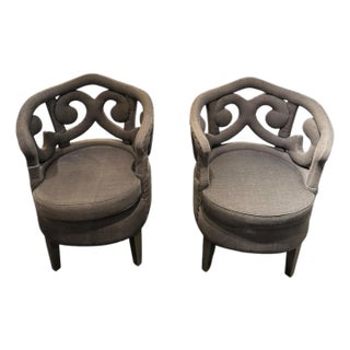 Set of 2 Sculptural Side Chairs For Sale