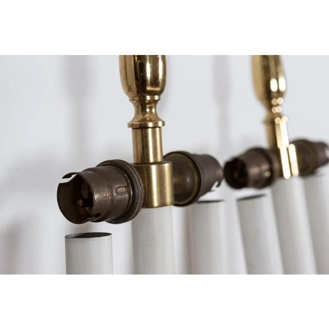 Large Mid-Century Italian Brass Wall Lights, Set of 2 For Sale - Image 3 of 11