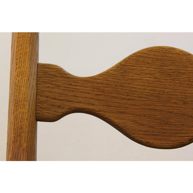 Vintage Danish Brutalist Ladderback Oak Chairs in the style of Henning Kjærnulf, 1960s, Set of 6 For Sale - Image 15 of 18