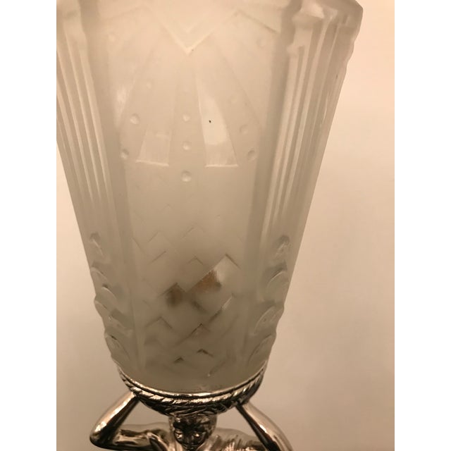 French Art Deco Table Lamp by Muller Frères Luneville For Sale - Image 10 of 13