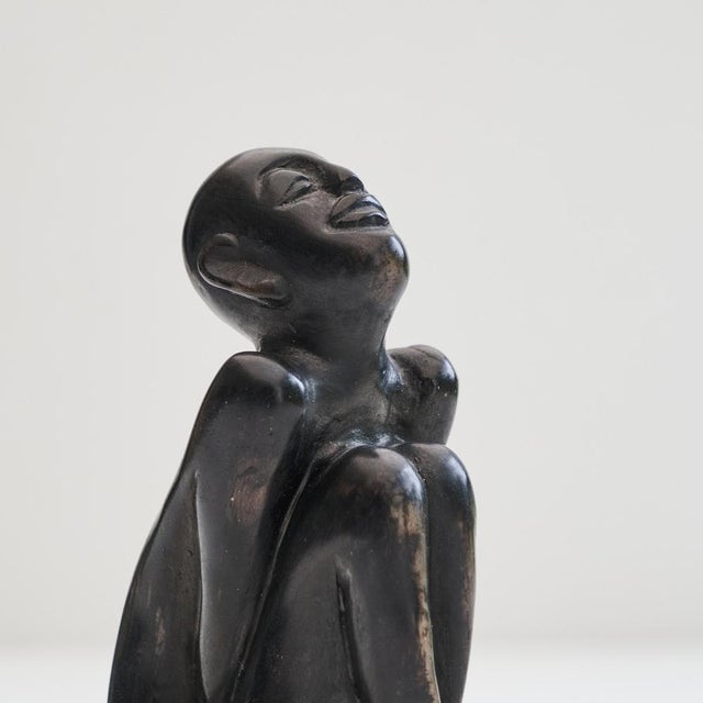 Bronze Sculpture of Sitting Man by Erik Buck, 1950s For Sale - Image 6 of 11