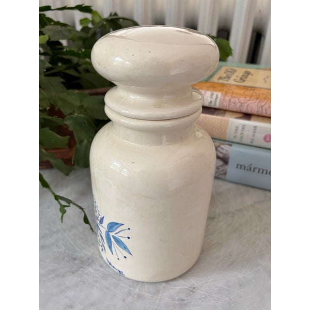 1980s Hand-Painted Folk Art Lidded Canister For Sale - Image 4 of 7