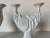 Mid-Century Modern Vintage Naaman White Porcelain Shabat Candleholder - a Pair For Sale - Image 3 of 10