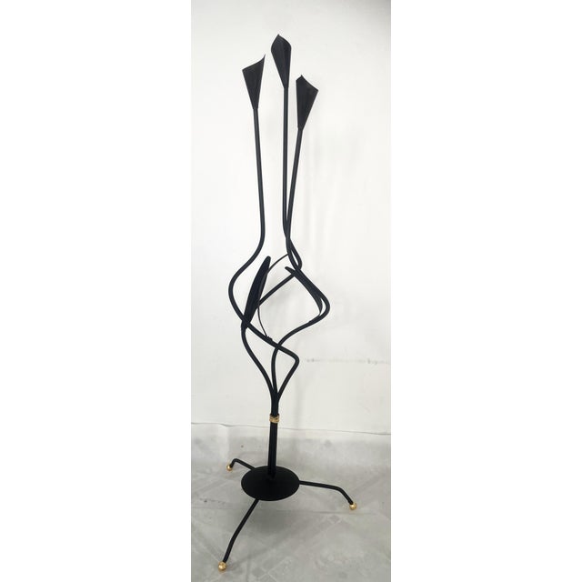 Large Floor Candleholder in Metal, 1950s For Sale - Image 9 of 18