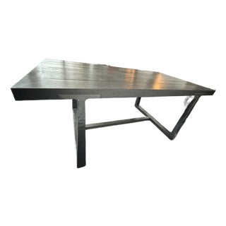 Restoration Hardware T-Brace Rectangular Extension Dining Table For Sale