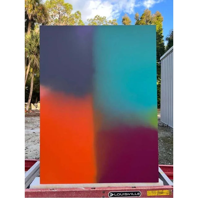 2020s William Finlayson Jr. Acrylic Painting on wood Panel Titled “Happy Haze Vl 2023 For Sale - Image 5 of 8