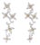 Galatea 0.20ctw Yellow Sapphire Dangle Flower Earrings 14k White Gold Drop - 2 Pieces For Sale