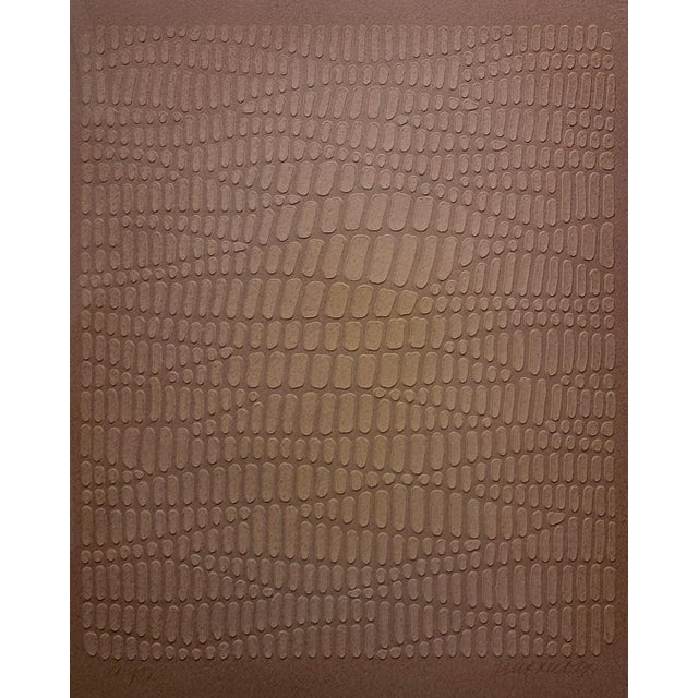 Printmaking Materials Late 20th Century Paper Relief Signed Monotype 28 X 35 For Sale - Image 7 of 8