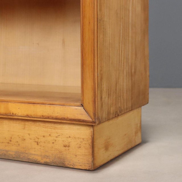 Small Vintage Bookcase in Poplar and Veneer Glass, 1950s For Sale - Image 5 of 9