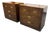 Dixie Furniture Act II Collection Campaign Nightstands, Mid 20th Century For Sale