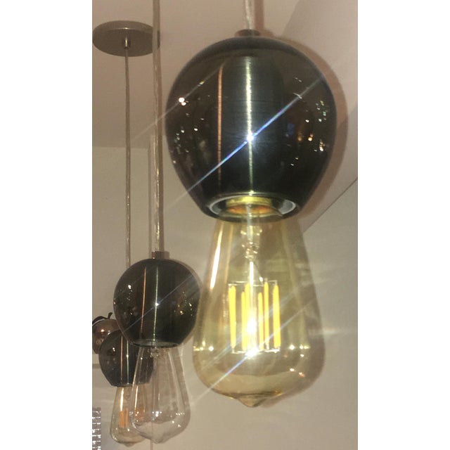 Organic Modern Exposed Socket Monopoint Pendant Trio Lights by Tracy Glover - Set of 3 For Sale In New York - Image 6 of 12