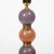 1960s Mid-Century Hand-Blown Coral Red & Lilac Murano Glass Stacked Ball Table Lamps For Sale - Image 5 of 12