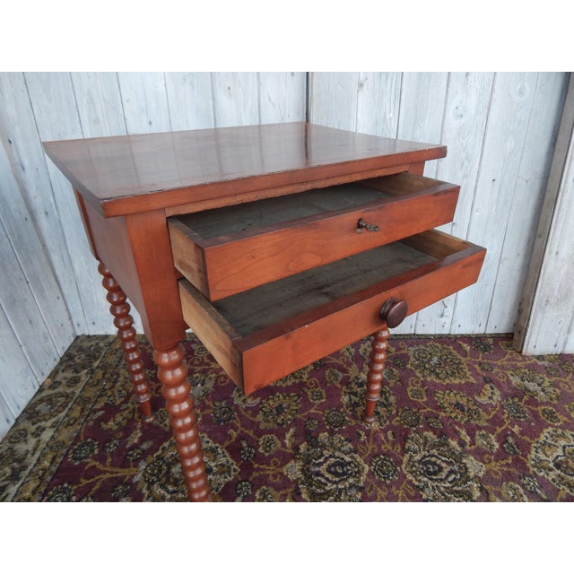 All hardwood construction from the 1800's. Please note there is an 1/8" 'lift' to the rear top board. (shown) With a bit...