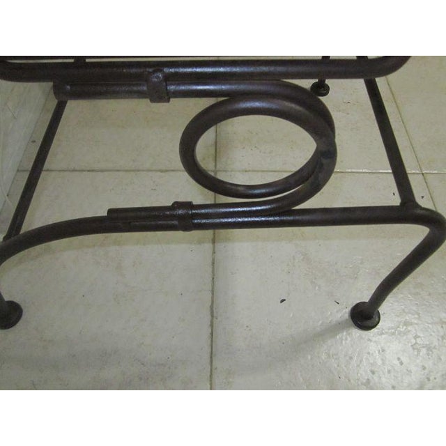 1970s Russell Woodard Salterini Style Sculpture Black Glider Patio Chairs - Set of 4 For Sale - Image 10 of 12