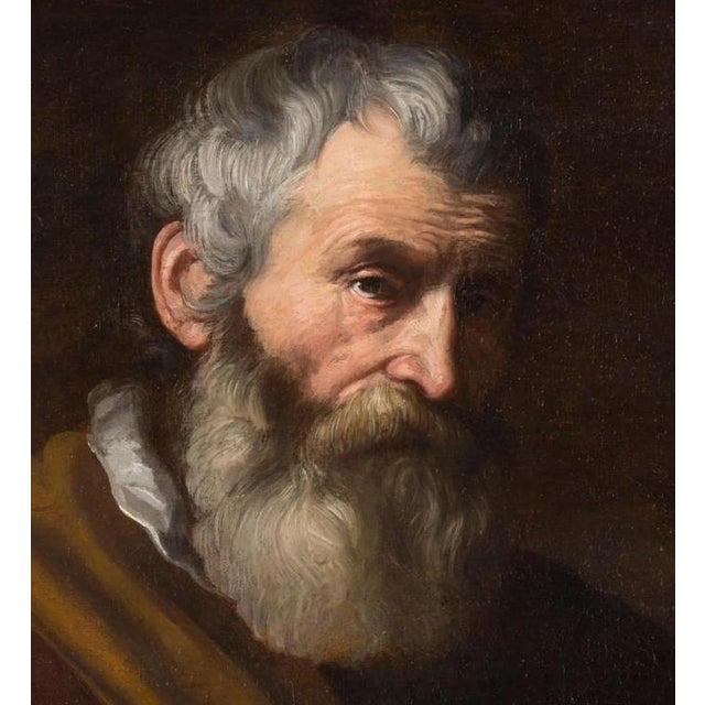 Follower of Jusepe Ribera Bearded Man, 1800s, Paint For Sale - Image 16 of 18